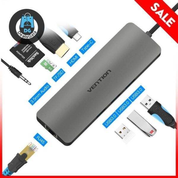 USB-C HUB to USB 3.0 Thunderbolt 3 HDMI 3.5mm Audio Ethernet Adapter Accessories and Parts cb5feb1b7314637725a2e7: 5 in 1 HUB|5 in 1 RJ45 Model|5 in 1 USB Model|5 in 1 VGA HUB|9 in 1 HUB|New 4 in 1 HUB|New 5 in 1 HDMI HUB|New 6 in 1 HDMI HUB|New 8 in 1 HUB