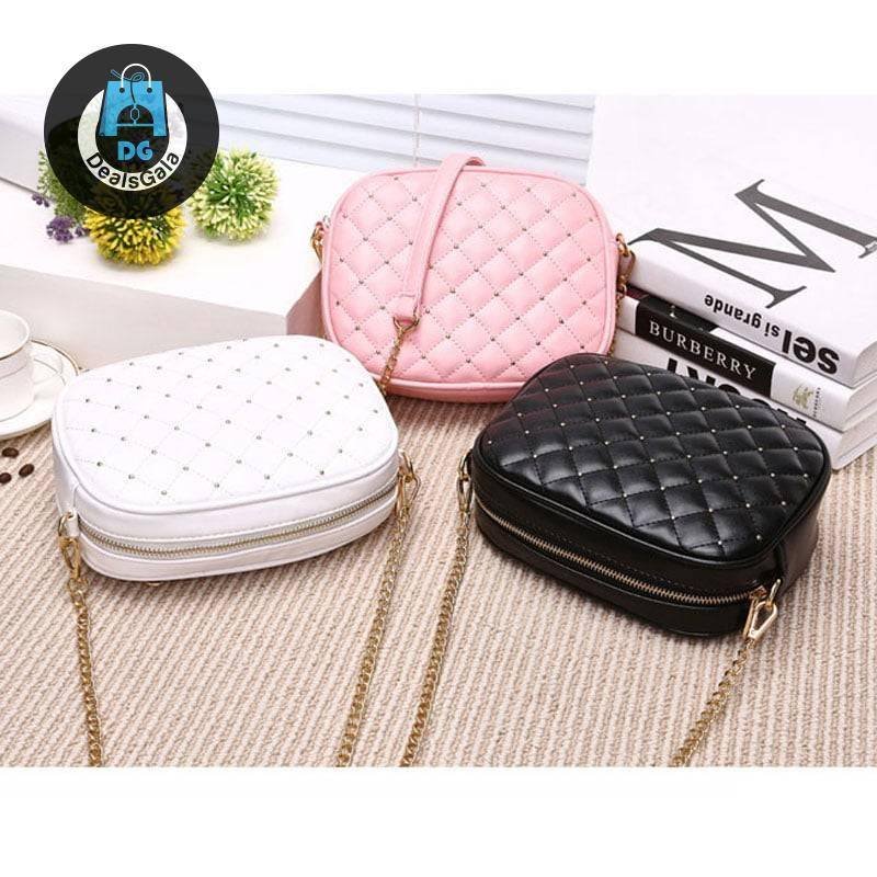 Women’s Quilted Crossbody Bag Top-Handle Bags cb5feb1b7314637725a2e7: beige|Black|black leather strap|pink|Red