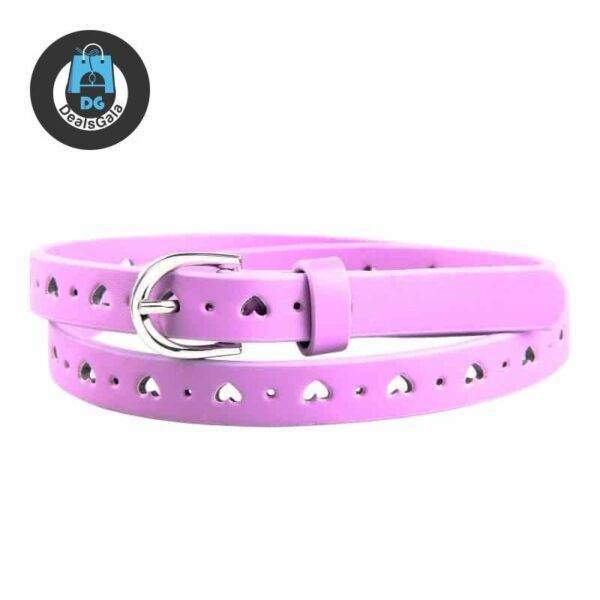 Fashion Solid PU Leather Belt for Kids Mother and Kids Baby and Kid's Clothing and Accessories Girls Accessories cb5feb1b7314637725a2e7: beige|Black|pink|Purple