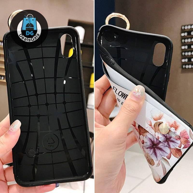 Soft TPU Case for iPhone with Wrist Strap