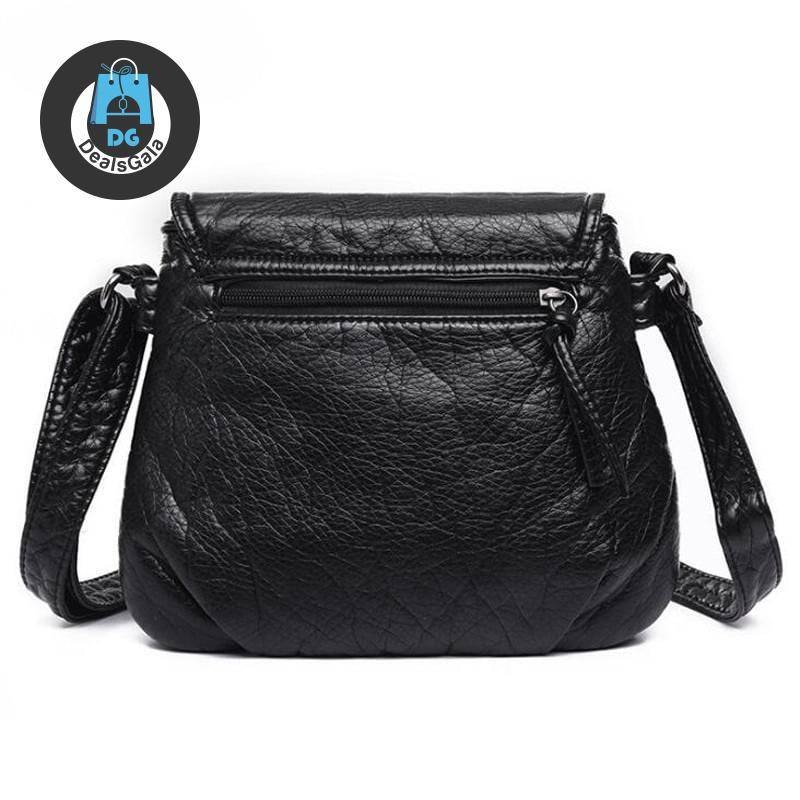 Elegant Compact Soft Leather Women’s Crossbody Bag Women's Bags cb5feb1b7314637725a2e7: Black|Gray|khaki|Red