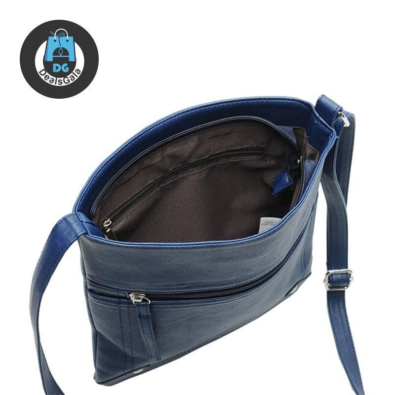 Fashion Leather Crossbody Bag Women's Bags cb5feb1b7314637725a2e7: Black|Blue|Dark brown|Light Brown|Red|Tan