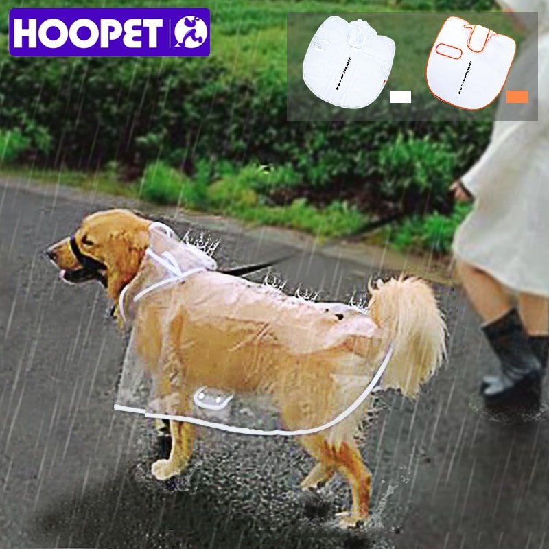 HOOPET Dog Raincoat Pet supplies cb5feb1b7314637725a2e7: orange|White