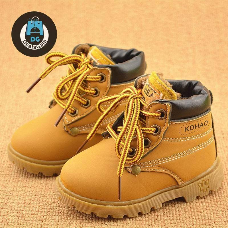 Fashionable Unisex Timbs Boots for Children Children's Shoes cb5feb1b7314637725a2e7: Black|black with fur|Brown|brown with fur|Yellow|Yellow With Fur