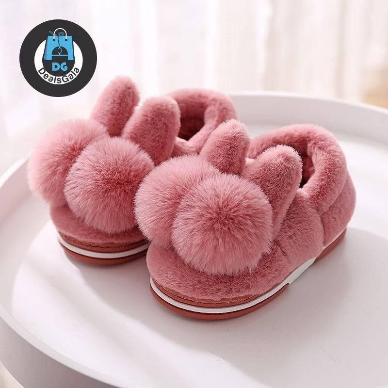 Baby Girl’s Warm Rabbit Plush Slippers Mother and Kids Baby and Kid's Shoes Children's Shoes cb5feb1b7314637725a2e7: Brown|Gray|Purple|Watermelon Red