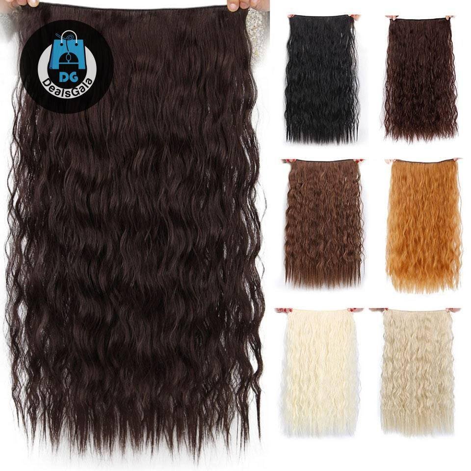 Long Wavy Clip-In Synthetic Hair Extension Synthetic Hair cb5feb1b7314637725a2e7: #1B|#613|2|2-30|24-27|24/613|27/613|27H613|39A|4|6