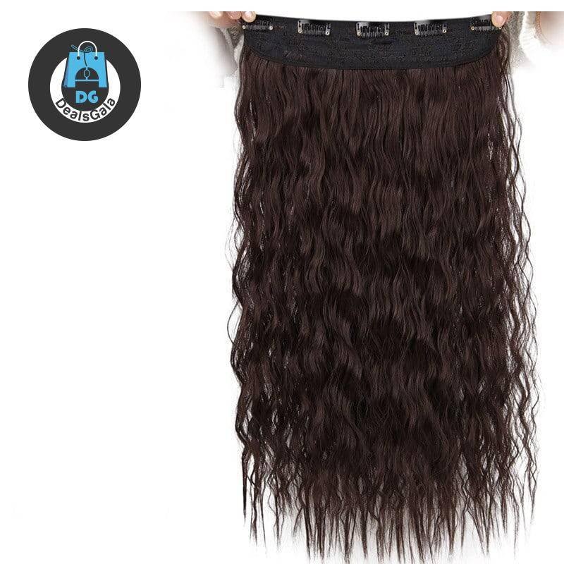 Long Wavy Clip-In Synthetic Hair Extension Synthetic Hair cb5feb1b7314637725a2e7: #1B|#613|2|2-30|24-27|24/613|27/613|27H613|39A|4|6