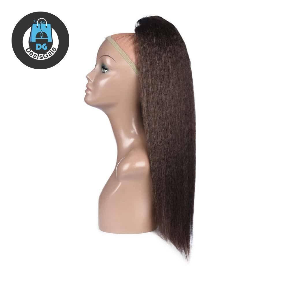 Kinky Straight Hair Ponytail with Two Plastic Combs