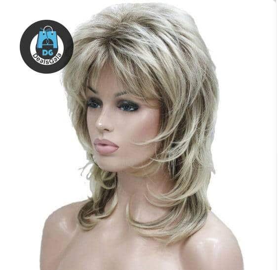 Cascaded Blond with Dark Roots Synthetic Wig Hair Care and Styling Hair Extensions and Wigs Synthetic Hair cb5feb1b7314637725a2e7: Ombre