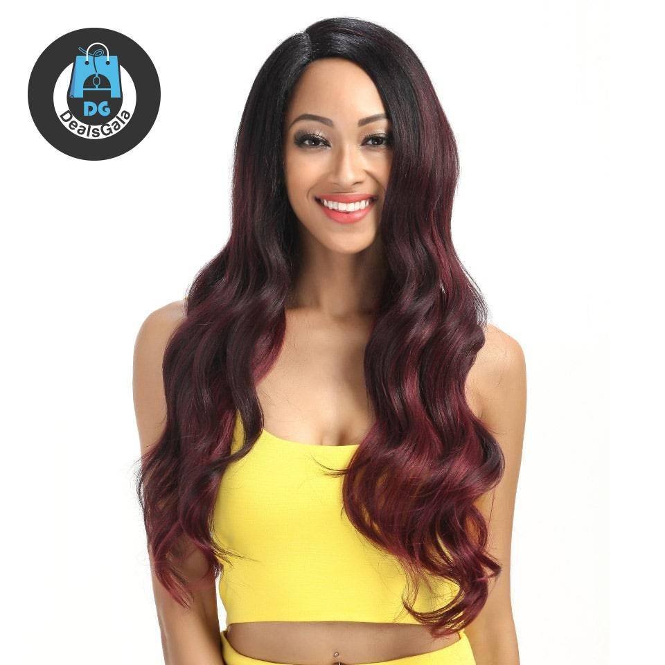 Ombre Long Body Wave Lace Synthetic Hair Wig