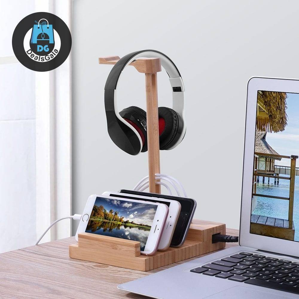 Light Weight Wooden Headphone Holder Stand