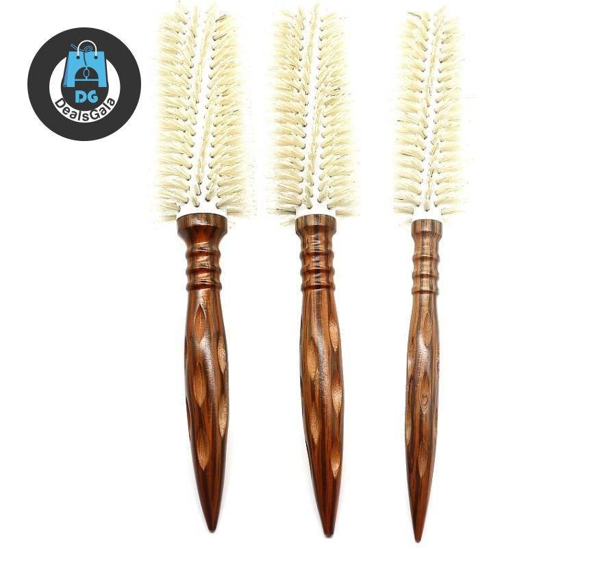 Contrast Design Wooden Styling Hair Brush