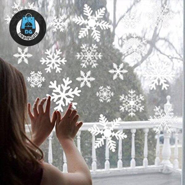 Snowflake Shaped Electrostatic Sticker Set Home Equipment / Appliances cb5feb1b7314637725a2e7: A|B