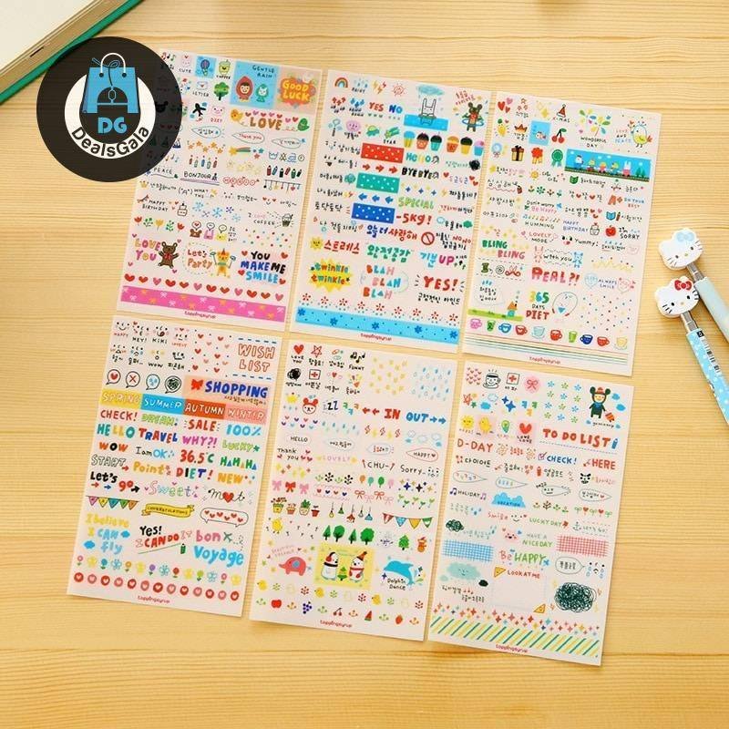 Cute and Funny Design Stickers Education and Office Supplies Brand Name: HE DAO