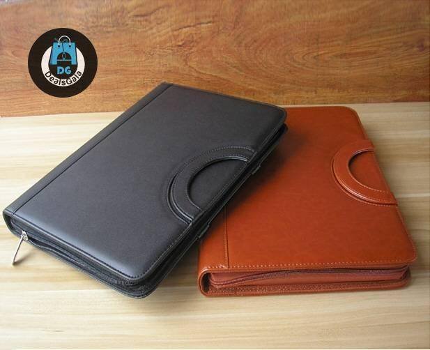 Leather Business Office Manager with Handle Education and Office Supplies cb5feb1b7314637725a2e7: Black|Brown