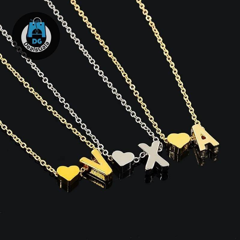 Women’s Heart and Letter Shaped Pendant Necklace Necklaces 8d255f28538fbae46aeae7: A|B|C|D|E|F|G|H|I|J|K|L|M|N|O|P|Q|R|S|T|U|V|W|X|Y|Z