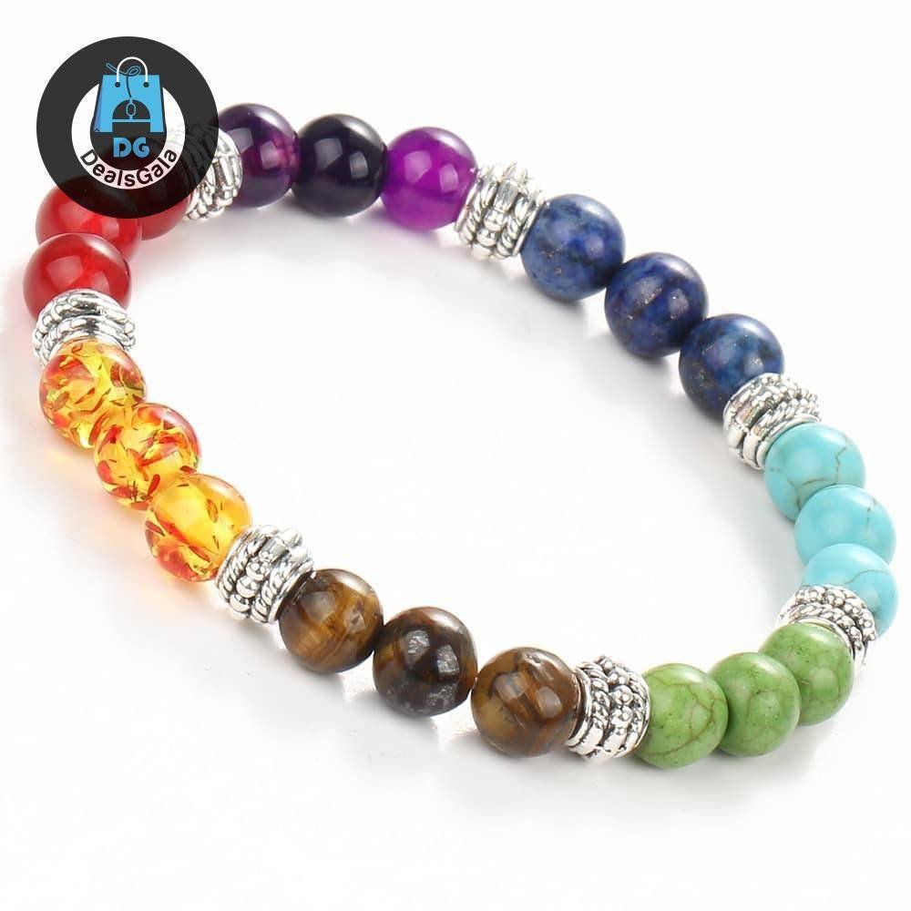 Multicolor Natural Stone Chakra Bracelet Bracelets and Bangles Jewelry Women Jewelry 8d255f28538fbae46aeae7: BJDY120