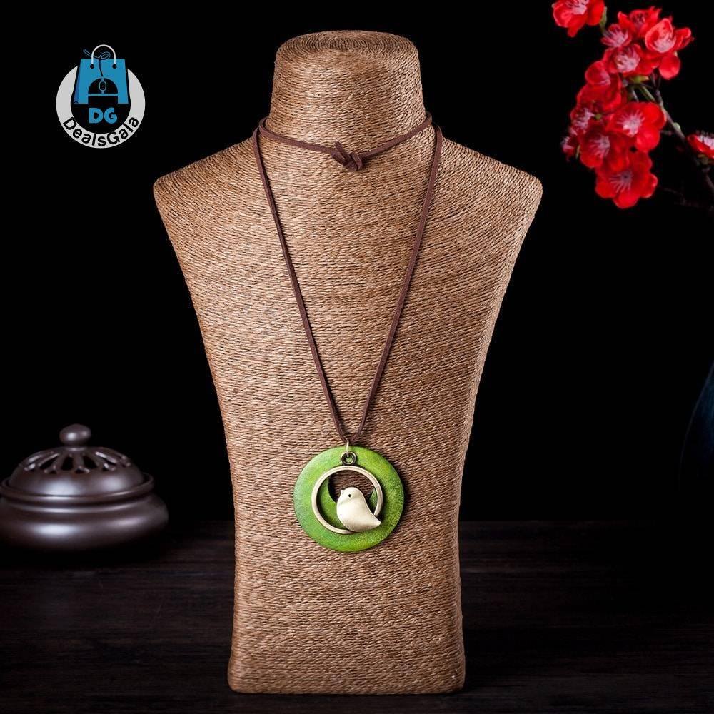 Women’s Vintage Necklace with Bird Necklaces Jewelry Women Jewelry 8d255f28538fbae46aeae7: A|B