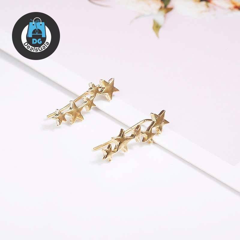 Women’s Cute Star Shaped Climber Earrings Jewelry Women Jewelry Earrings 8d255f28538fbae46aeae7: Gold|Silver