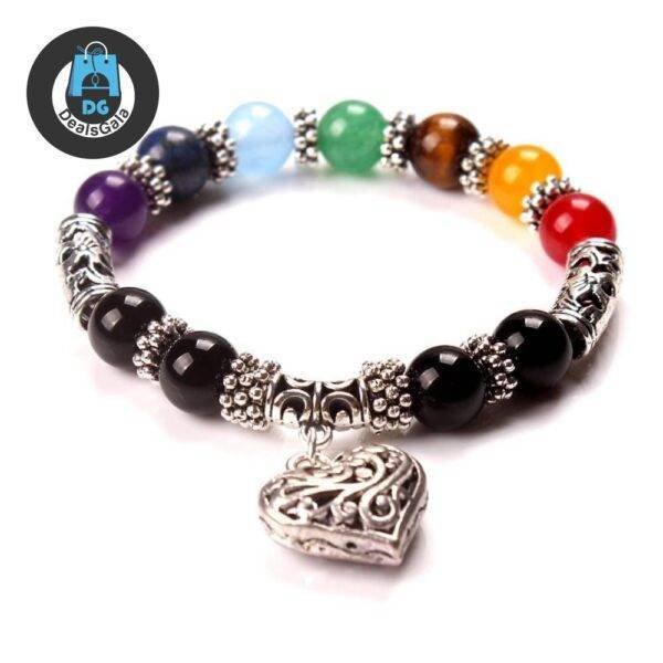 Chakra Beaded Bracelet for Women Bracelets and Bangles Jewelry Women Jewelry 8d255f28538fbae46aeae7: Brown|Multi