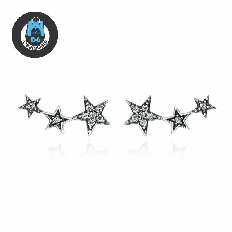Sparkling Star Silver Women’s Climber Earrings Jewelry Women Jewelry Earrings 8703dcb1fe25ce56b571b2: SCE175|SCE291|SCE292