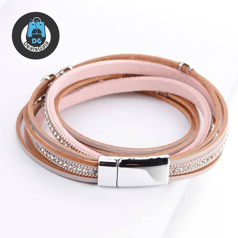 Women’s Boho Multilayered Wrap Bracelet Bracelets and Bangles Jewelry Women Jewelry 8d255f28538fbae46aeae7: Black|Brown|Gold|Gray|Pink|Red|Silver|White
