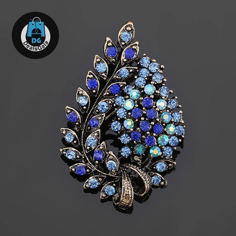 Colorful Crystal Flower Brooch Brooches Jewelry Women Jewelry 8d255f28538fbae46aeae7: Blue|coffee|it blue|multi color|Purple|Red