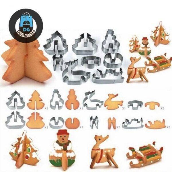 3D Christmas Cookie Molds 8 pcs/Set Home Equipment / Appliances Type: Cookie Tools