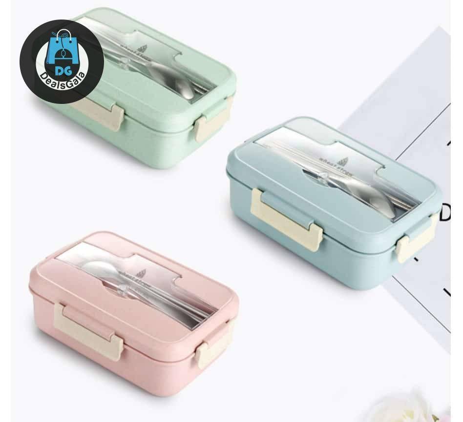 Wheat Straw Lunch Box with Cutlery Set