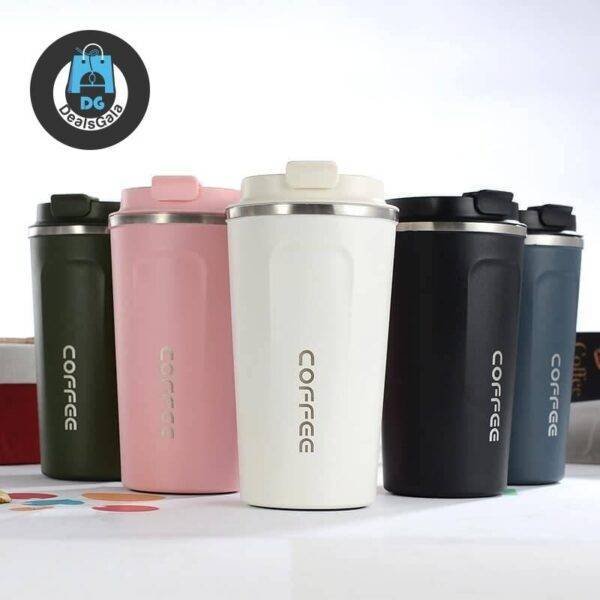 Double Stainless Steel Coffee Mug Home Equipment / Appliances cb5feb1b7314637725a2e7: Black|Blue|Green|pink|White