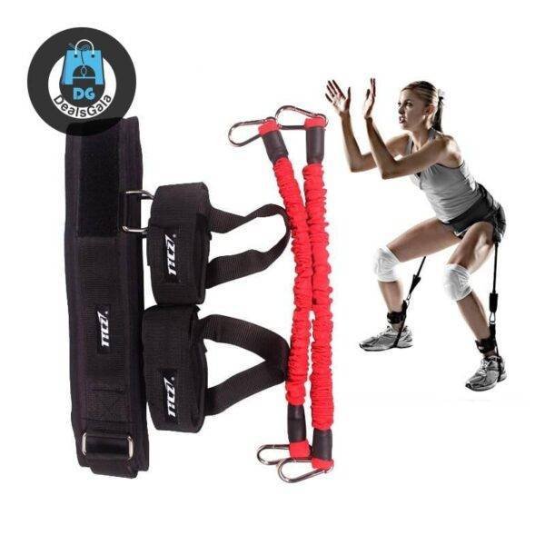 Fitness Strength Trainer Rope Resistance Bands Fitness Equipment cb5feb1b7314637725a2e7: 100Pound.Black|40Pound.Blue|60Pound.Green|80Pound.Red