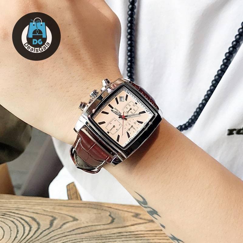 Classic Square Wristwatches for Men Men's Watches cb5feb1b7314637725a2e7: Black|White