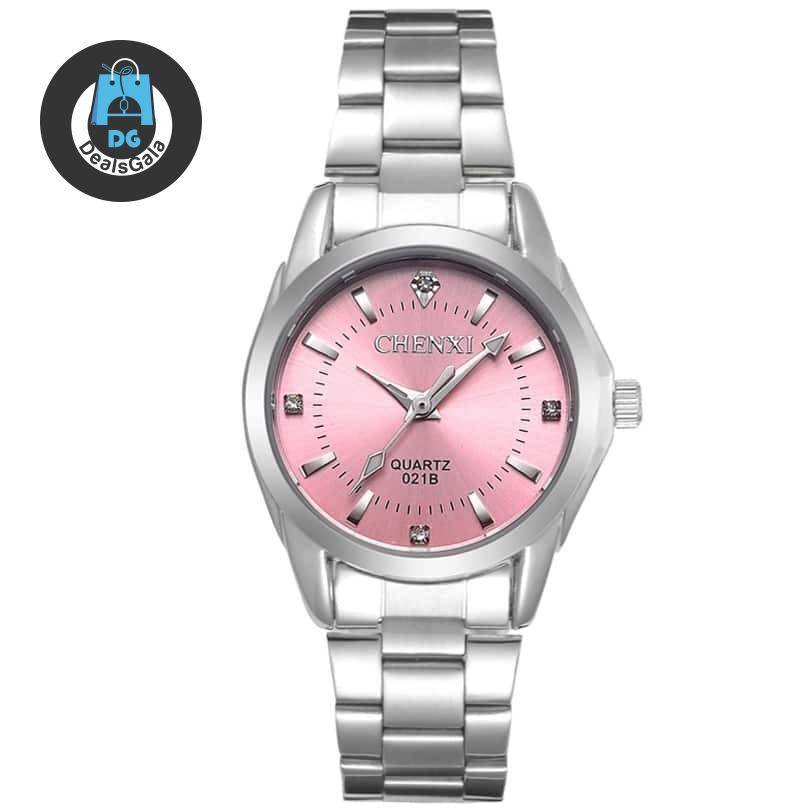 Women’s Solid Stainless Steel Watches Women's Watches cb5feb1b7314637725a2e7: Black Dial|Blue Dial|Green Dial|Light Blue Dial|Pink Dial|White Dial