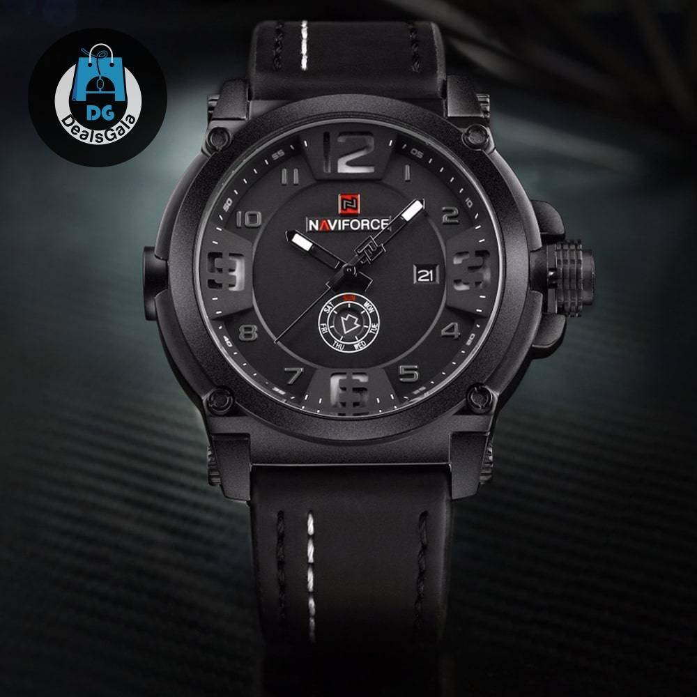 Luxury Sport Leather Strap Quartz Watch Men's Watches cb5feb1b7314637725a2e7: Black|Brown|Dark brown|Red