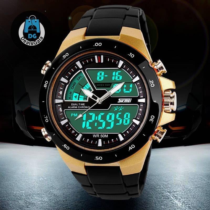 Waterproof Men’s Watch Men's Watches cb5feb1b7314637725a2e7: BlackWithBlackRing|BlackWithColorBand|BlackWithRedRing|BlackWithWhiteRing|BlueWithColorBand|GoldWithBlackBand|GreenWithColorBand|RedWithColorBand