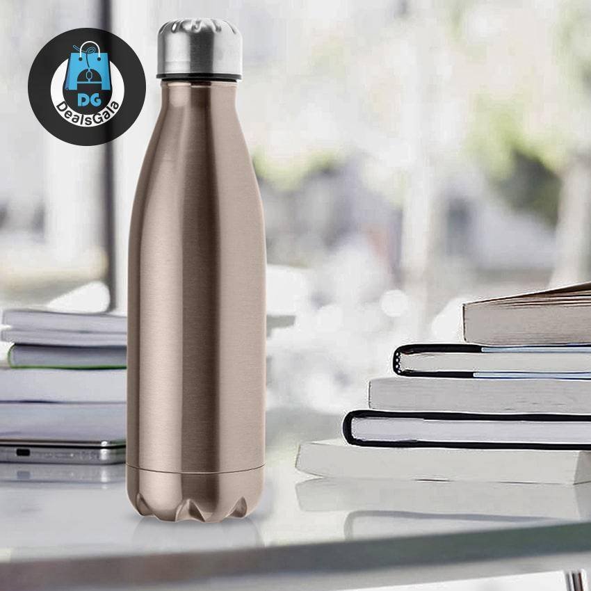 Solid Color Stainless Steel Water Bottle