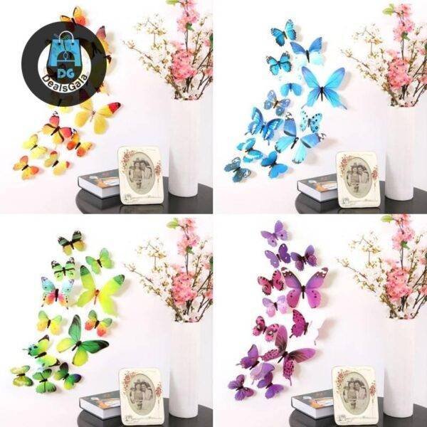 Colorful 3D Butterflies Wall Stickers Set Wall Decor cb5feb1b7314637725a2e7: Blue|Green|pink|Purple|Yellow