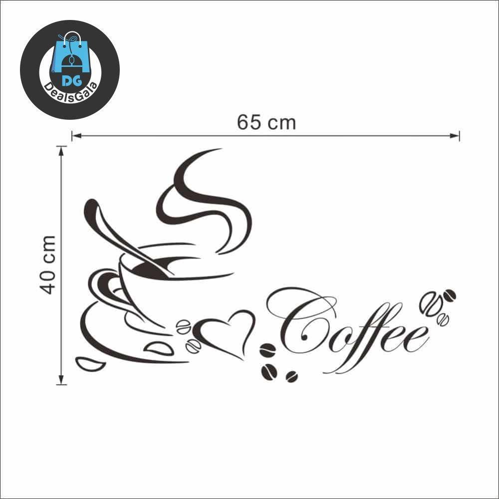 Coffee Cup Design Vinyl Kitchen Wall Sticker Wall Decor Pattern: Plane Wall Sticker