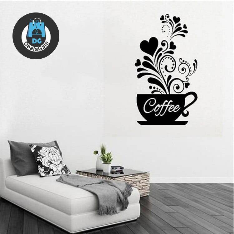 Coffee Cup Shaped Wall Sticker