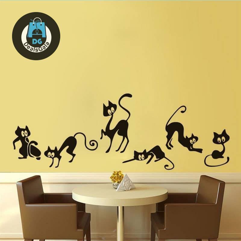 Cartoon Black Cats Wall Sticker Wall Decor 6f6cb72d544962fa333e2e: 42x25cm