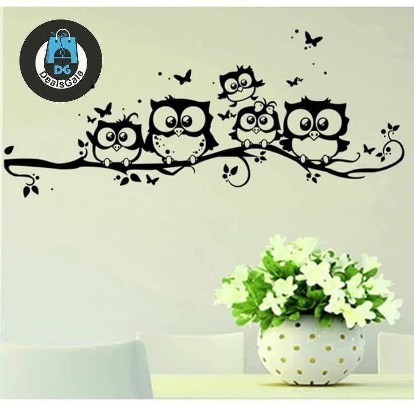 Vinyl Stickers With Cute Owls On The Tree For Wall Wall Decor wall stickers for kids rooms animals: animals bedroom