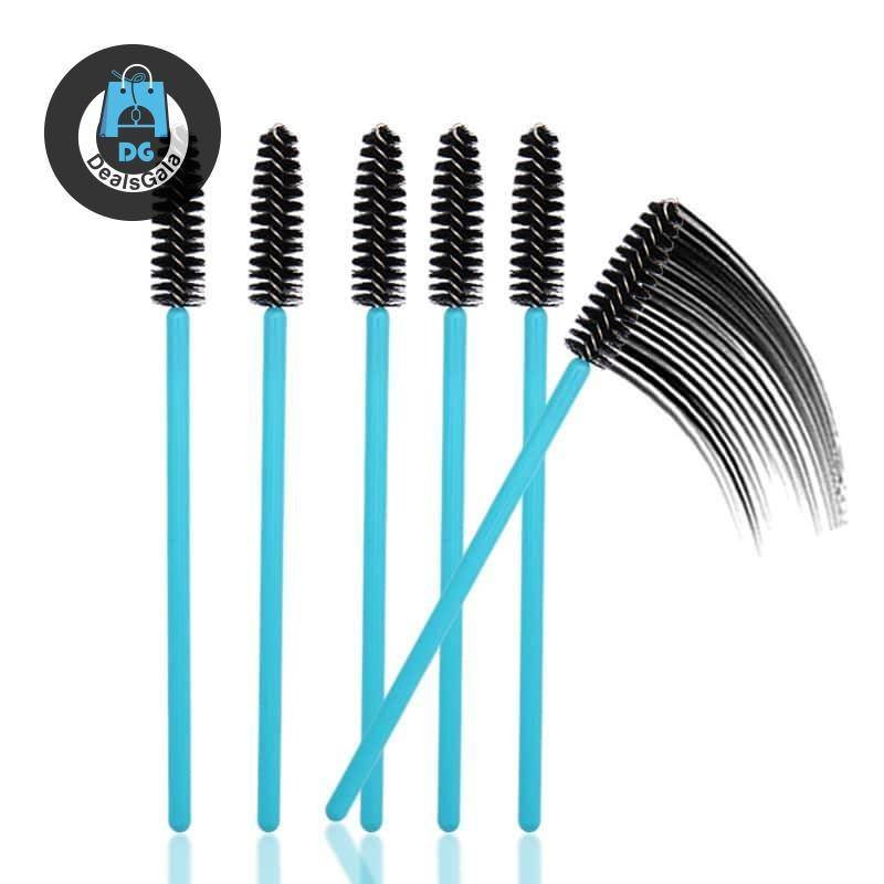Blue Handle Eyelash  Brushes Set, 1/50 Pcs