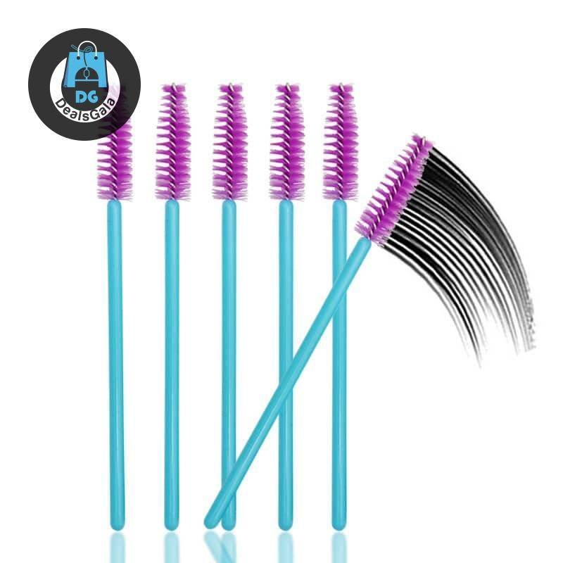 Blue Handle Eyelash  Brushes Set, 1/50 Pcs