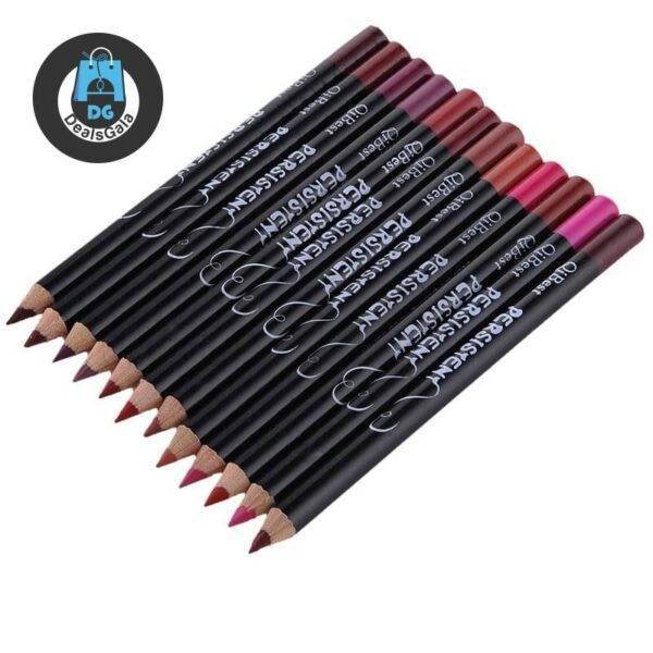12 Piece of Professional Multifunctional Lip Liner Lips Beauty and Health Makeup cb5feb1b7314637725a2e7: army green