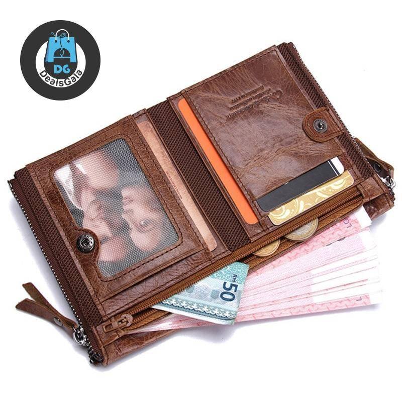 Men’s Leather Wallet with Zipper Men's Bags cb5feb1b7314637725a2e7: Black|Brown|Red