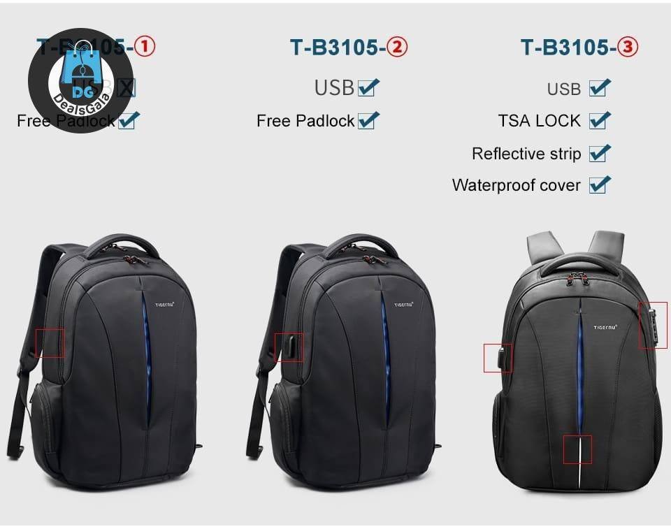 15.6 inch Laptop Backpack with TSA Lock