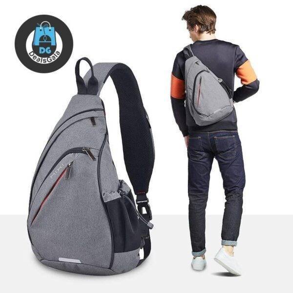 Men’s Water Drop One Shoulder USB Backpack Men's Bags Women's Bags Women Backpacks cb5feb1b7314637725a2e7: Black|Blue|Gray 