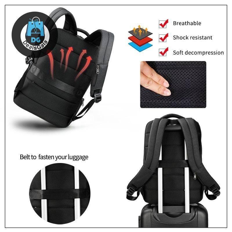Men’s USB Charging Anti Theft Backpack Men's Bags Women's Bags Women Backpacks cb5feb1b7314637725a2e7: Black Grey|Grey