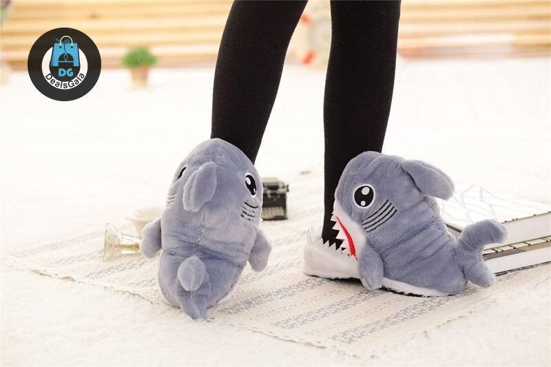 Winter Sharks Funny Warm Shoes