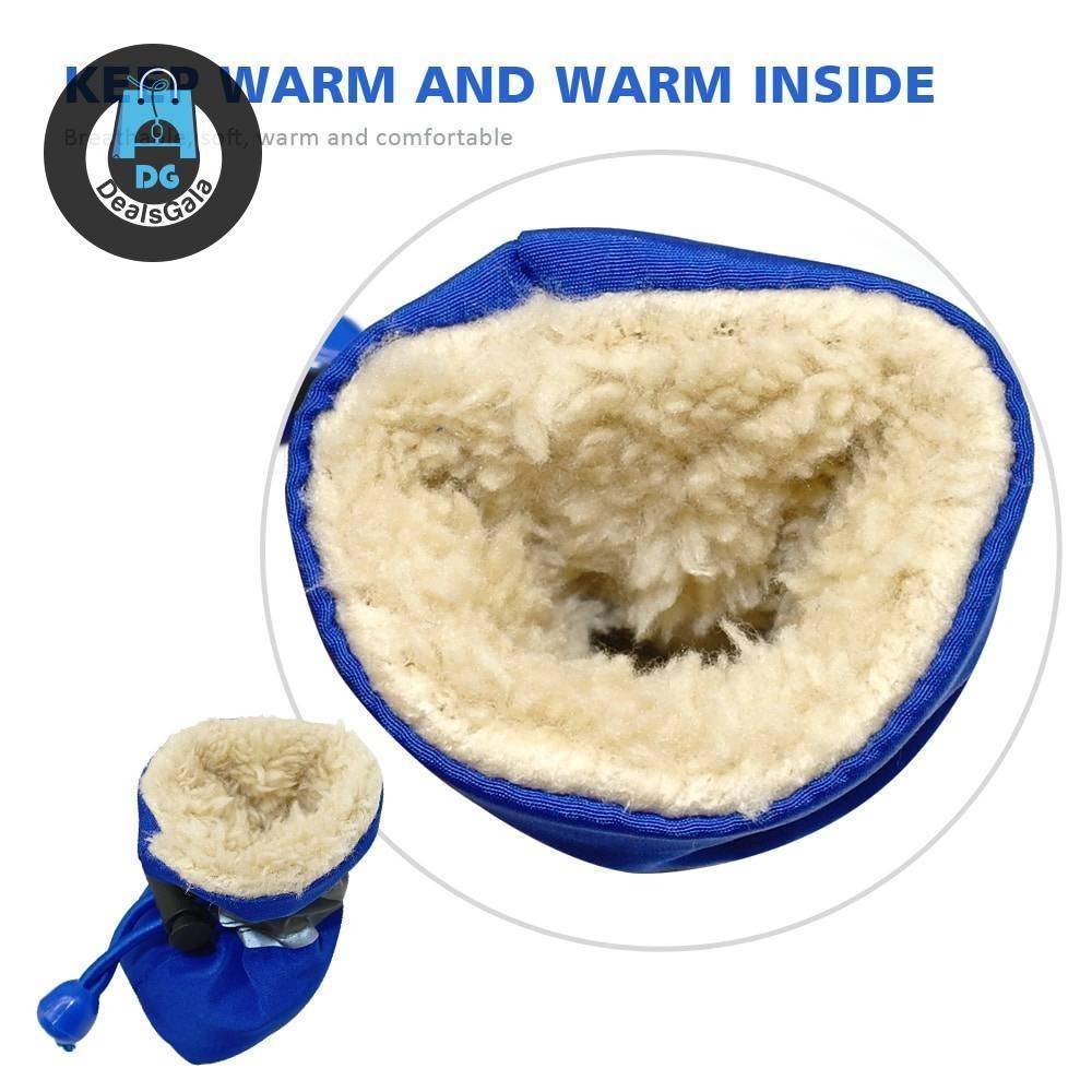 Waterproof Winter Shoes for Small Dogs and Puppies Set Pet supplies cb5feb1b7314637725a2e7: Black|Blue|Rose